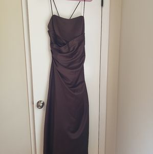 Alfred Angelo brown bridesmaid dress